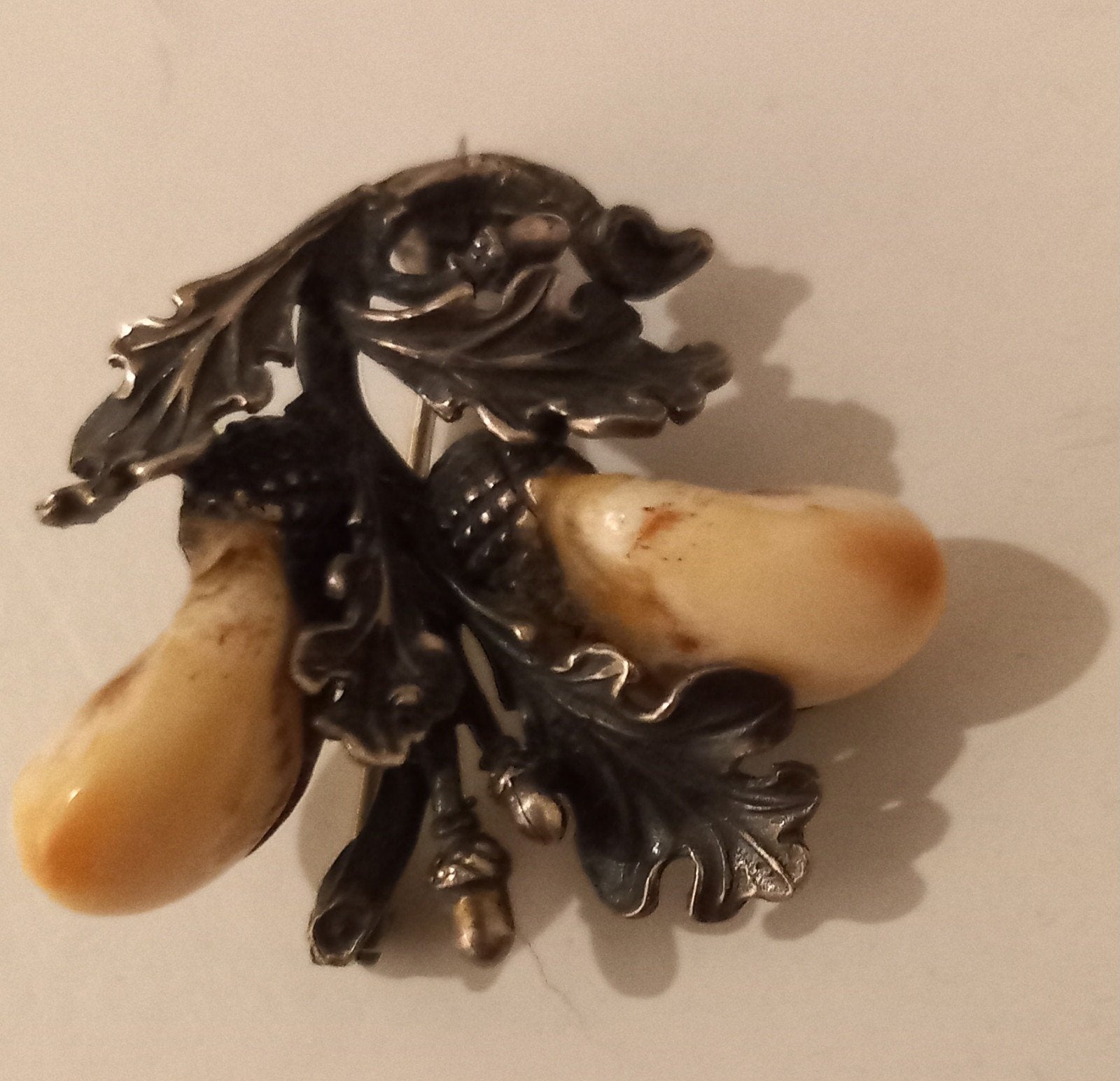 Antieke Grandl Jacht Broche, Ophalen of Verzenden, Zo goed als nieuw, Zilver, Overige materialen