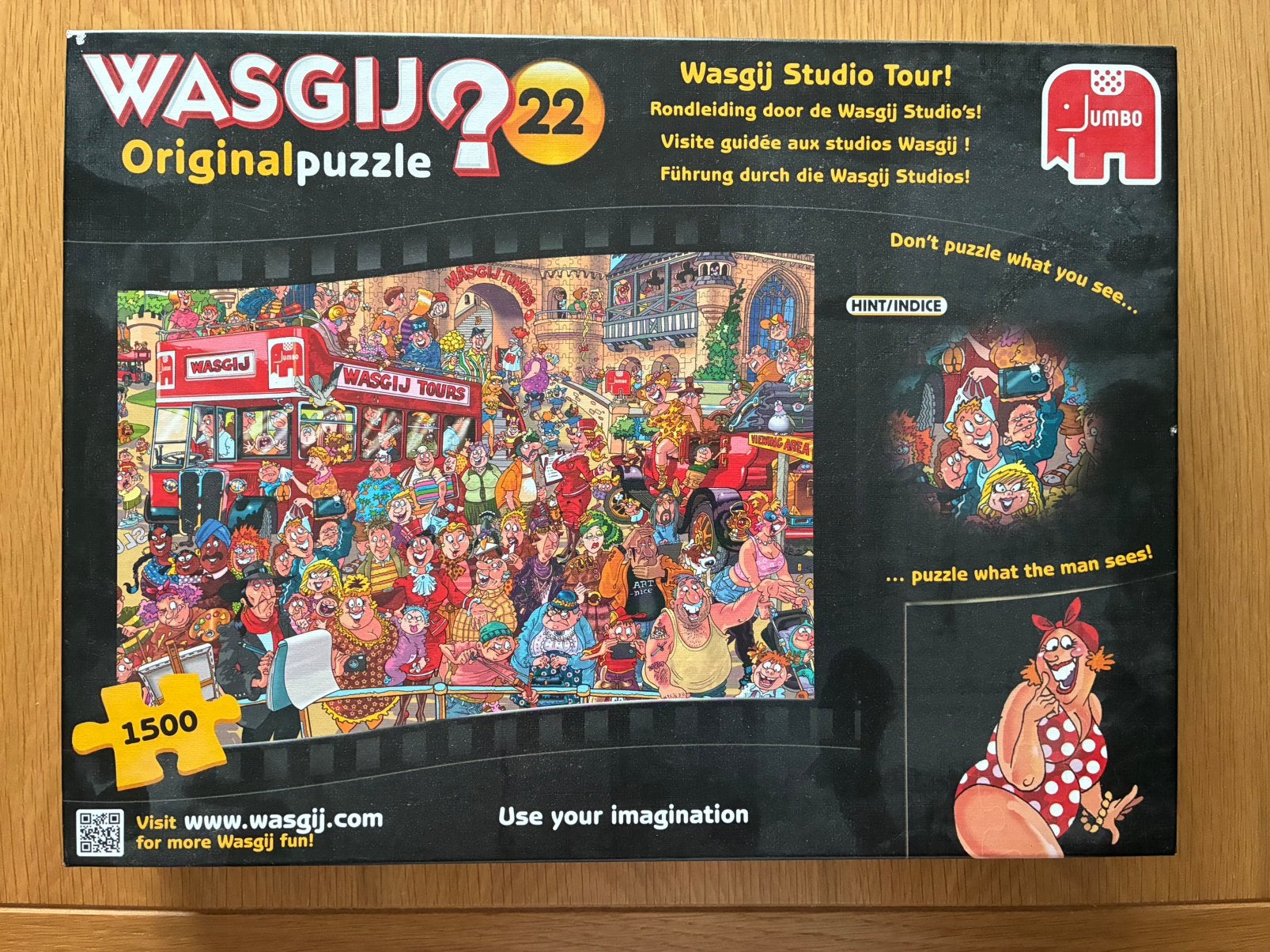 Wasgij original 22 studio tour puzzel 1500 stukjes, Ophalen of Verzenden, 500 t/m 1500 stukjes, Zo goed als nieuw, Legpuzzel