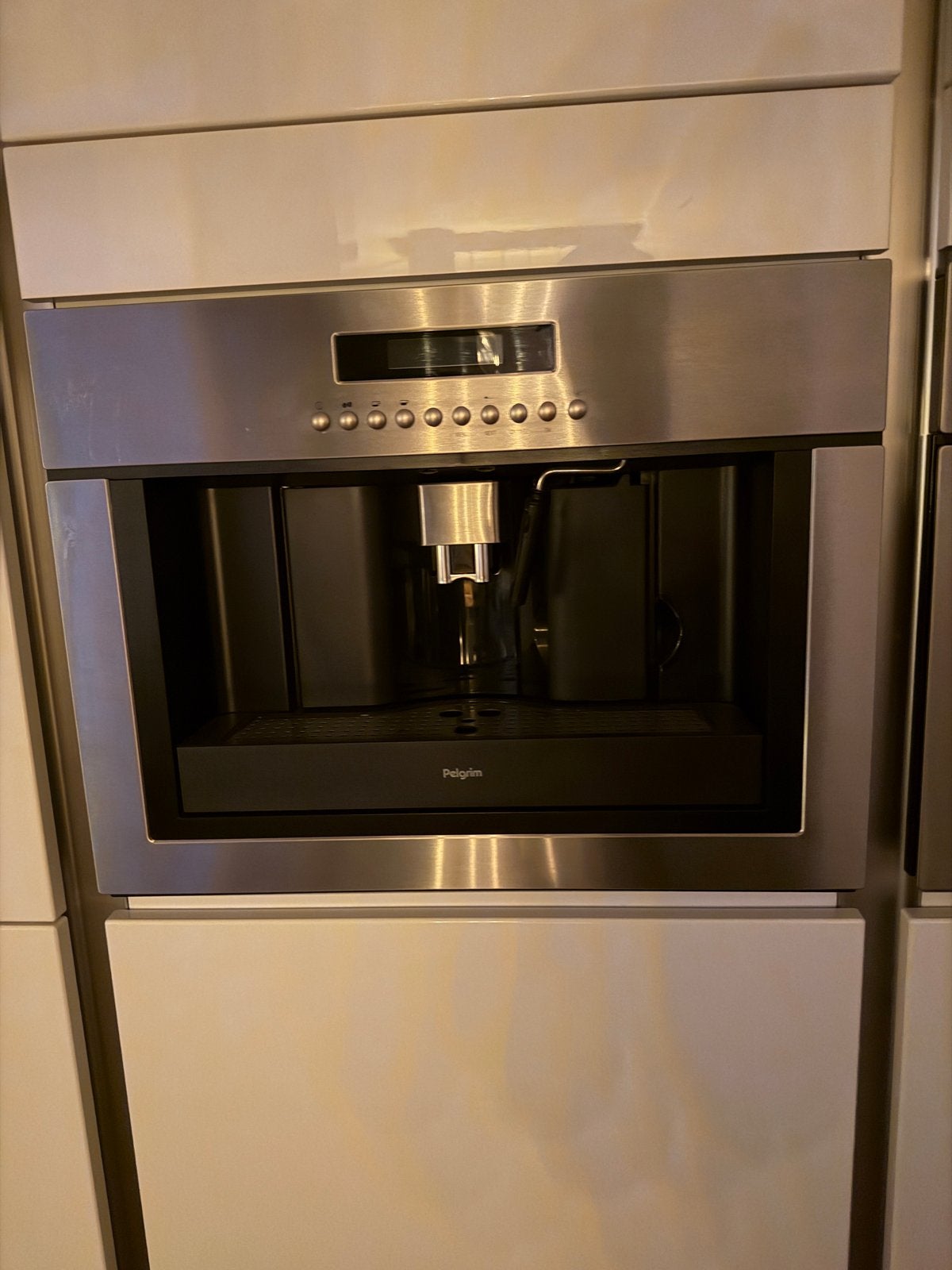 Pelgrim inbouw koffiemachine + combi-magnetron, Ophalen, Gebruikt, Koffiebonen, Combi