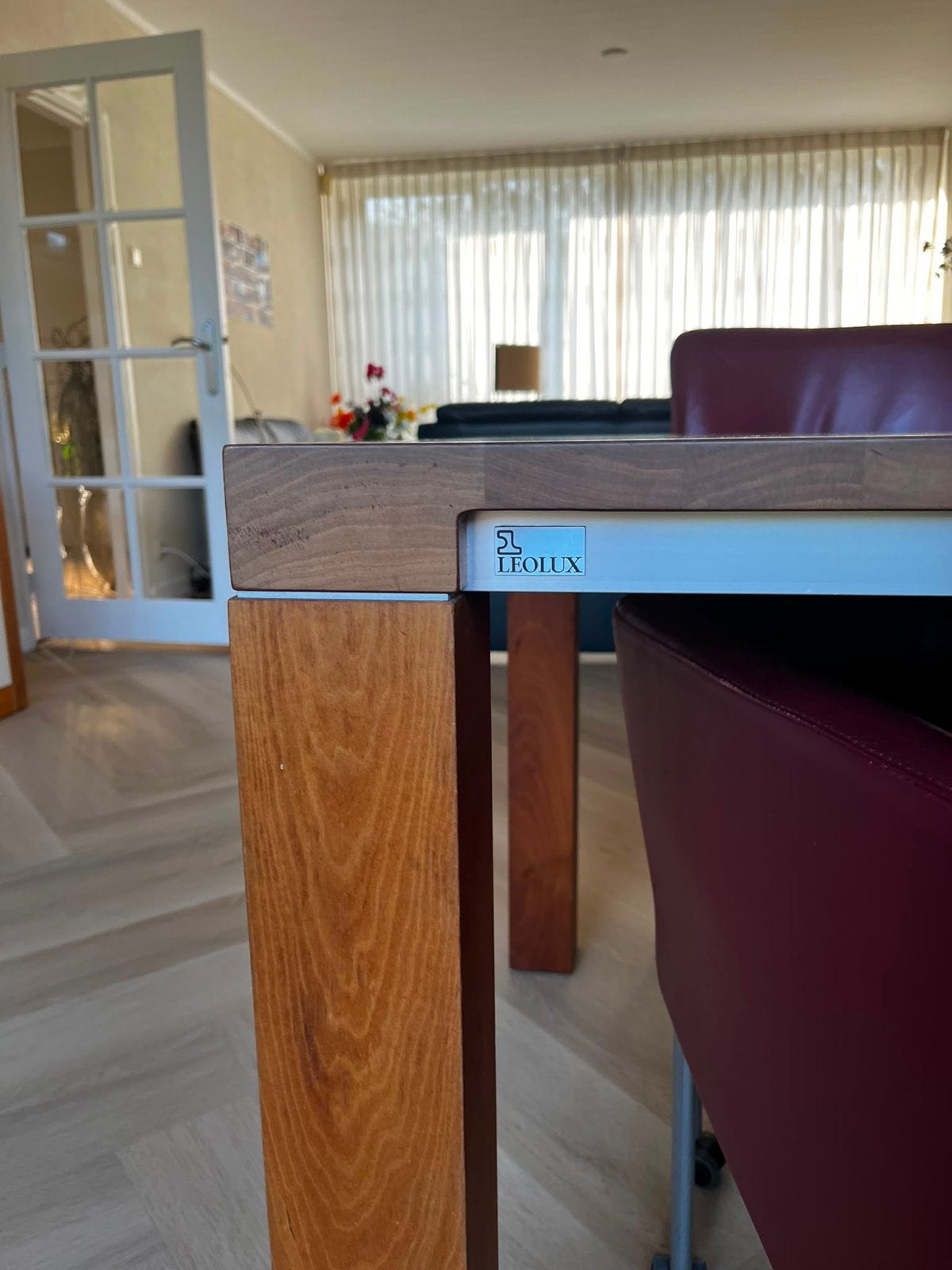Leolux Eethoek met 4 stoelen, Huis en Inrichting, Tafels | Eettafels, Ophalen, Gebruikt, Vier personen, Rechthoekig
