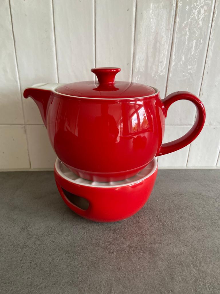 Dibbern theepot en theelicht houder, Huis en Inrichting, Keuken | Servies, Ophalen of Verzenden, Zo goed als nieuw, Overige stijlen