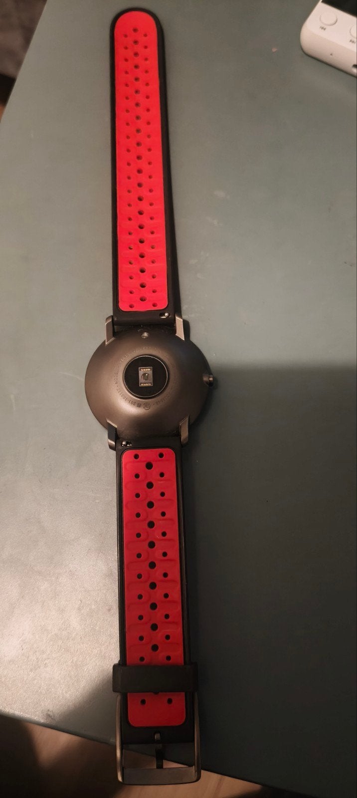 Withings Steel HR Sport Smartwatch - Zwart/Rood, Ophalen, Stappen, Gebruikt, Withings