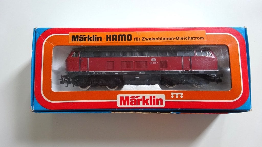8375 Marklin / HAMO diesel locomotief BR216 - GELIJKSTROOM, Gebruikt, Ophalen of Verzenden, Analoog, Märklin