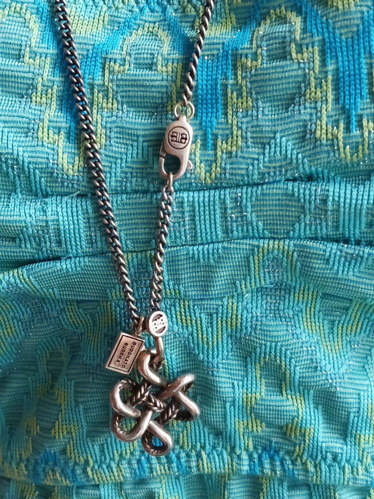 buddha to buddha Zilveren ketting met hanger, 925 zilver, Met hanger, Gebruikt, Verzenden, Zilver