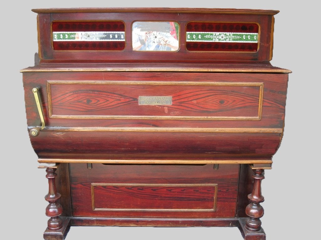 Cafe draaiorgel 10 melodies papierrol begin 1900, Ophalen, Gebruikt
