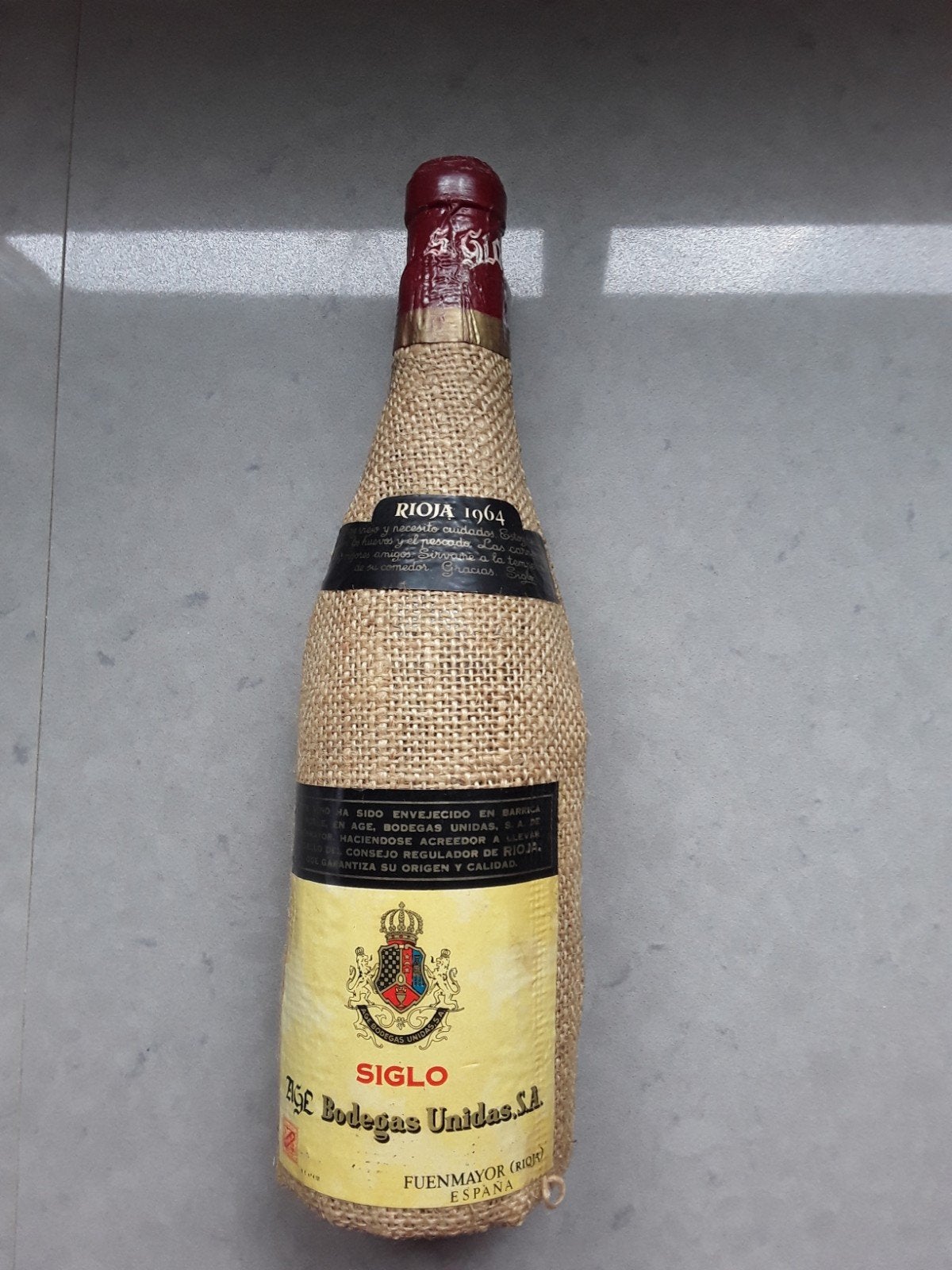 Zeldzame Siglo Rioja 1964 Rode Wijn in Houten Kist, Verzamelen, Ophalen, Spanje, Nieuw, Rode wijn