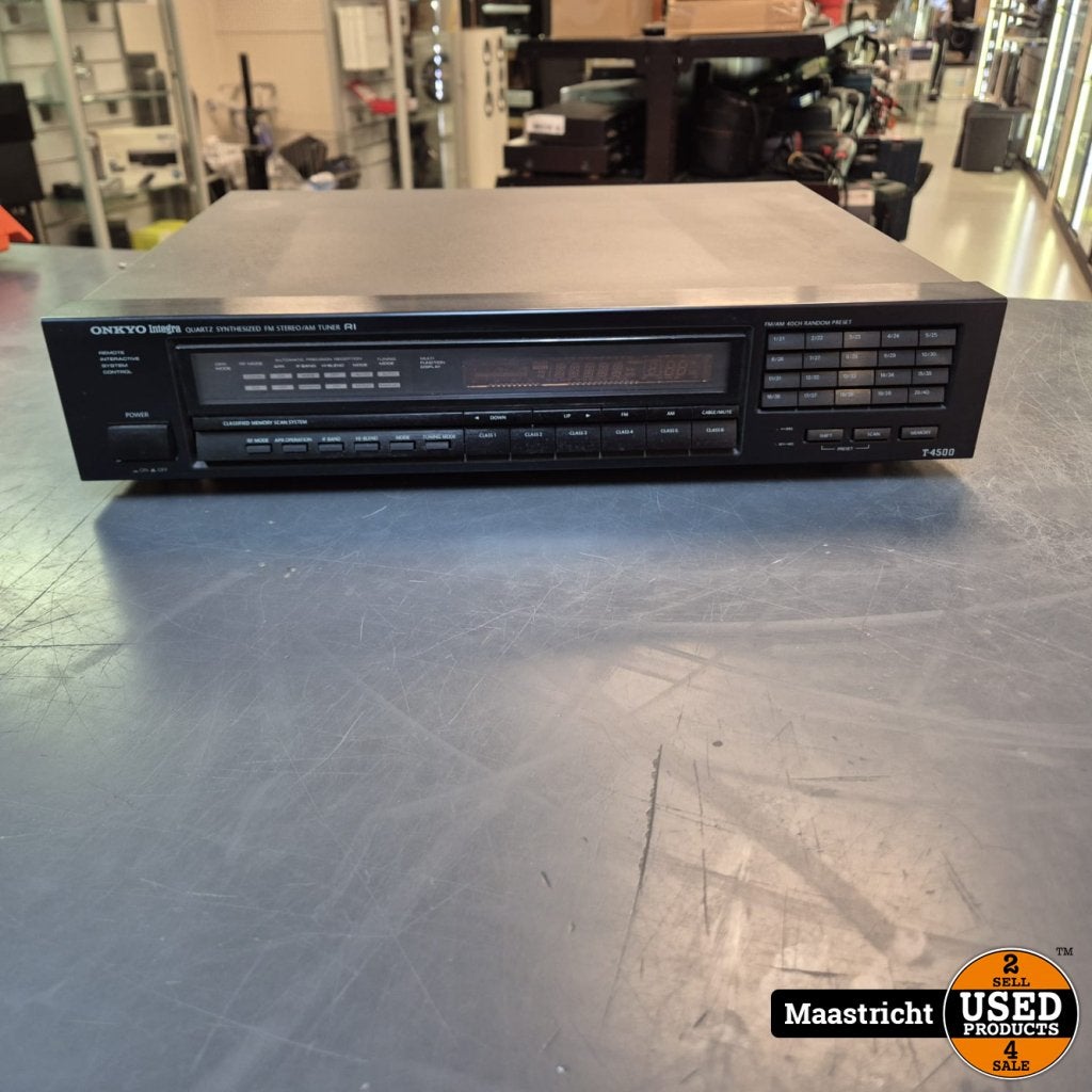 ONKYO T-4500 Synthesized AM/FM Stereo Tuner R1, Onkyo, Gebruikt, Support@onkyo.com, 2-1 Nisshin-cho, Neyagawa-shi
Osaka 572-8540
Japan