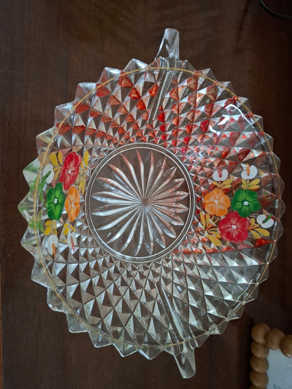 Vintage Glazen Schaal Jaren 60/70 - Bloemen Decoratie, Antiek en Kunst, Ophalen