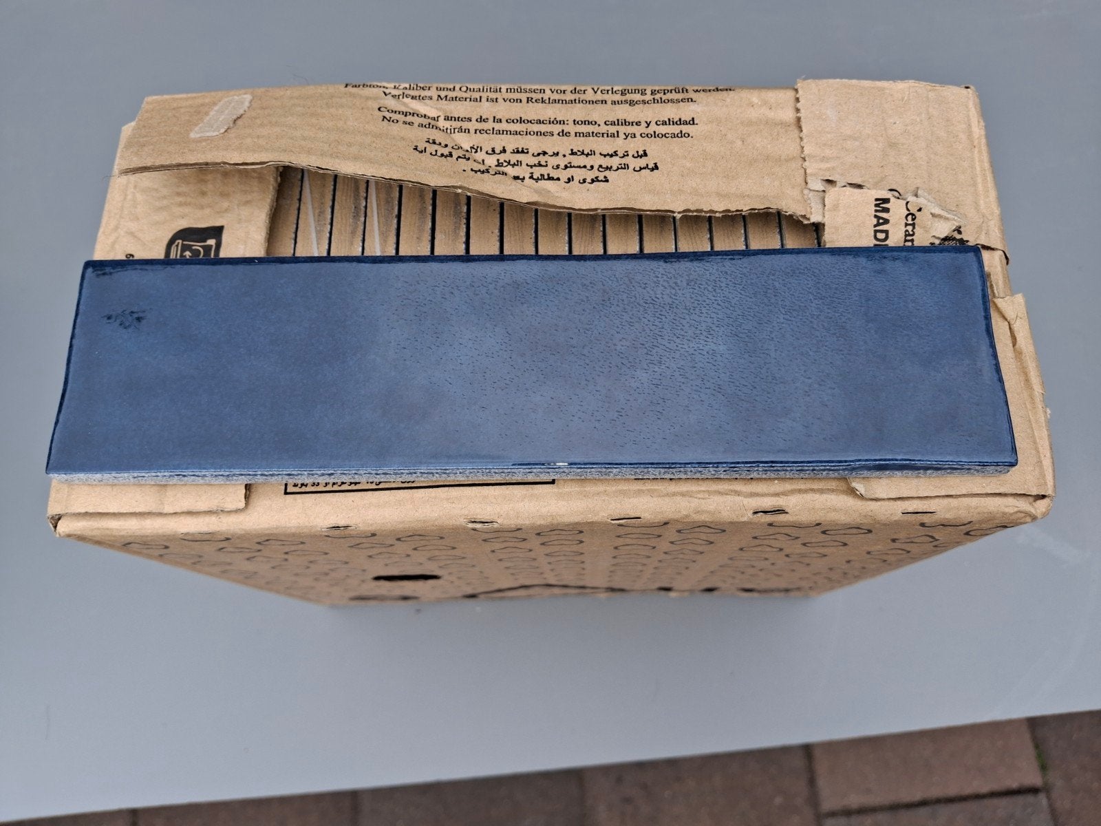 Wandtegels blauw 24 cm x 6 cm, Ophalen, Nieuw, Minder dan 20 cm, Minder dan 5 m²