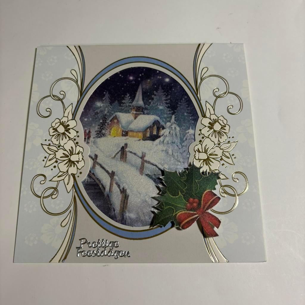 Parelmoer kerstkaart 5, Ophalen of Verzenden, Nieuw, Overige thema's