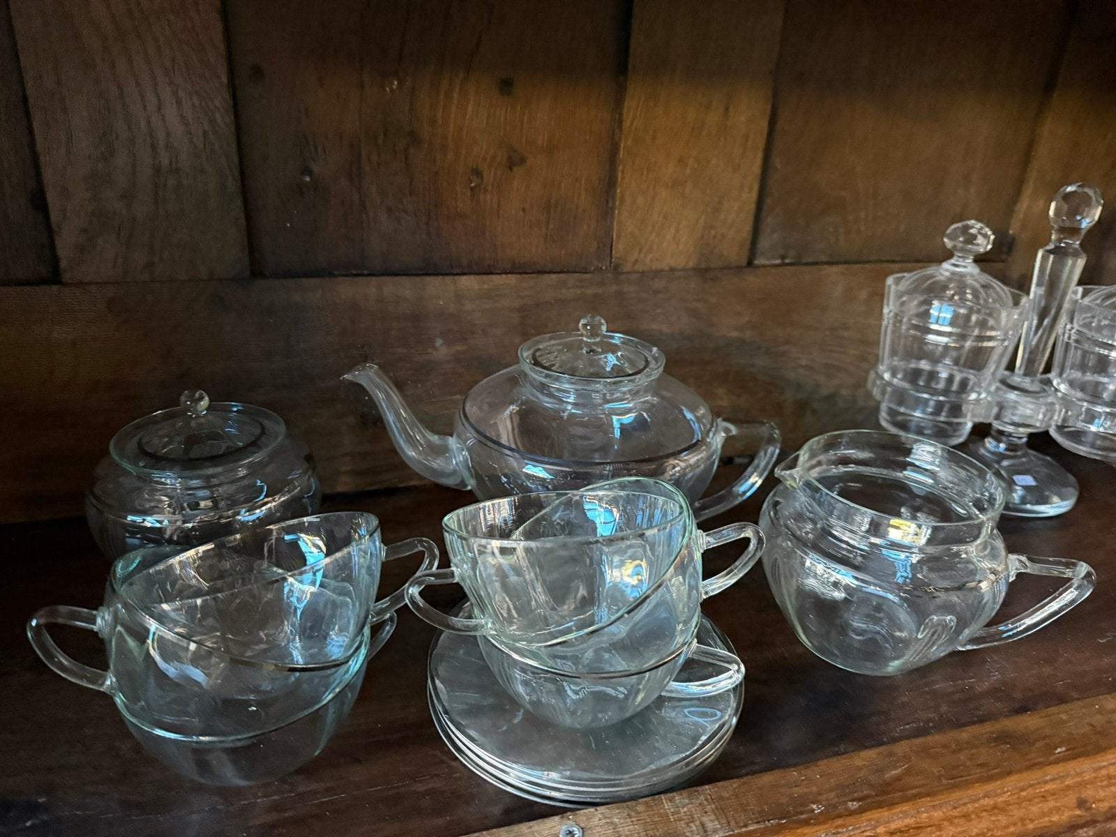 Art Deco glazen theeservies – Jultradur CMS, Ophalen of Verzenden