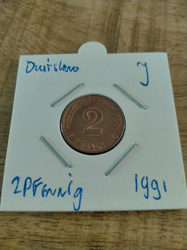 Duitsland 2 Pfennig 1991 J, Verzenden, Duitsland, Losse munt