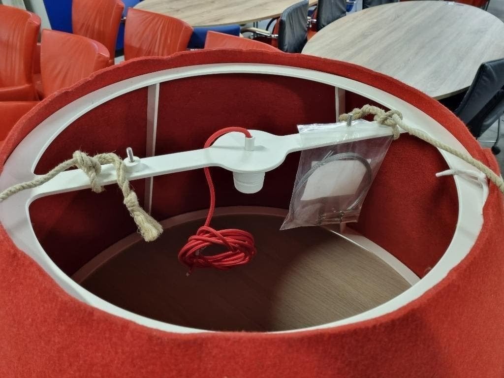 Buzzispace BuzziShade akoestische lamp doorsnee 120 cm rood, Huis en Inrichting, Lampen | Hanglampen, Ophalen, Nieuw