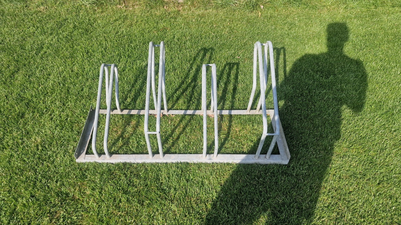 Gegalvaniseerd fietsenrek voor 3 fietsen, Ophalen, Gebruikt