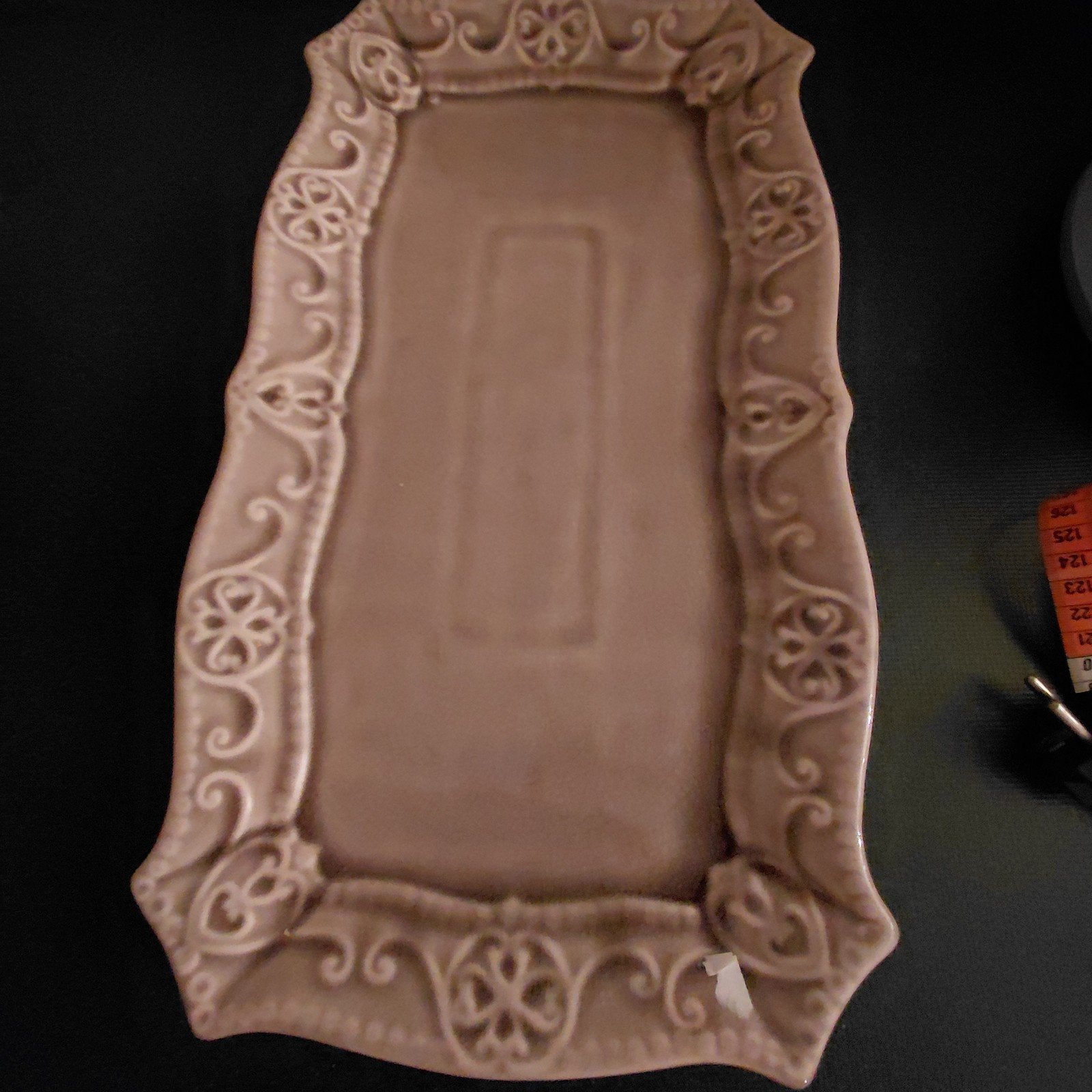 PTMD bruin aardewerk dienblad., Huis en Inrichting, Woonaccessoires | Dienbladen, Ophalen of Verzenden, Rechthoekig, Overige materialen