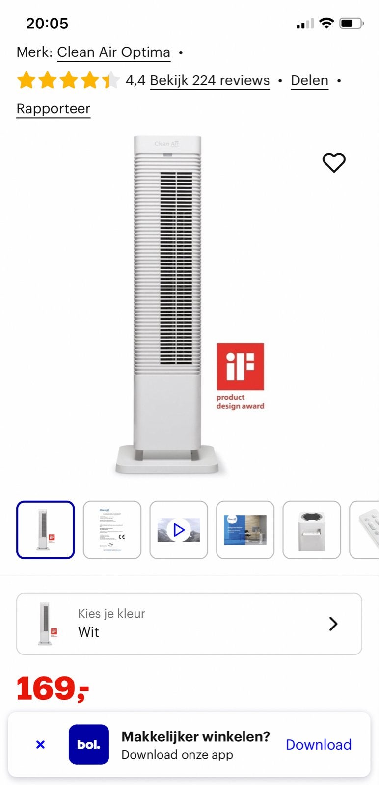 Clean Air Luxe Ventilator: 3-in-1 Koeler, Verwarming & Lucht, Ophalen, Minder dan 60 m³, 3 snelheden of meer, Koelen en Ontvochtigen