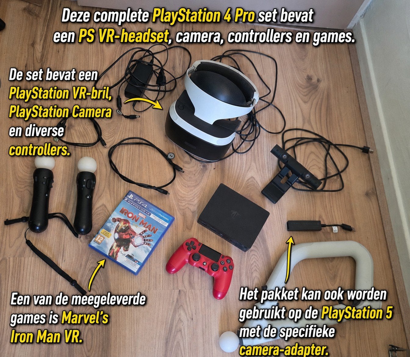 PlayStation VR Complete Set met PS4 Pro, Camera, Controllers, Ophalen of Verzenden, Gebruikt, VR-bril, Sony PlayStation