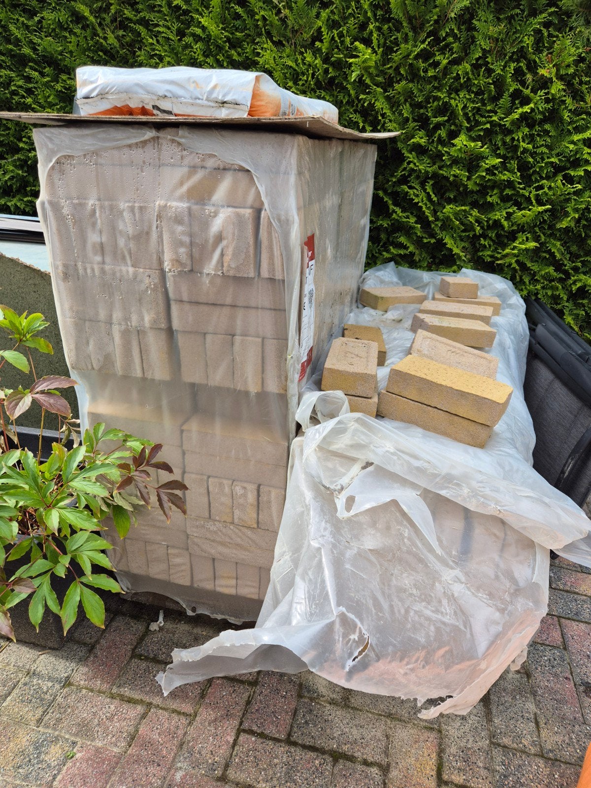 Gevelstenen kleur ivoor., Doe-het-zelf en Verbouw, Metselstenen, Ophalen, Nieuw, Bakstenen