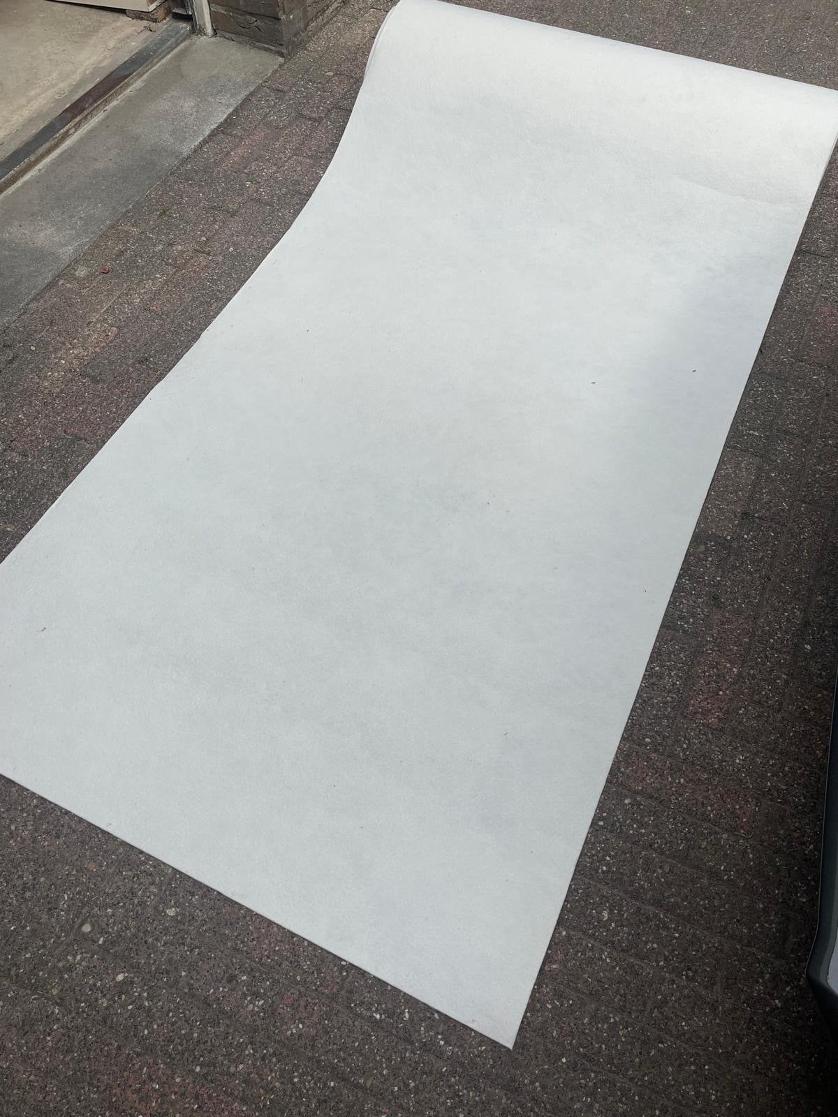 Witte Loper 11 meter voor Bruiloft of Evenement, Wit, 200 cm of meer, Zo goed als nieuw, Rechthoekig