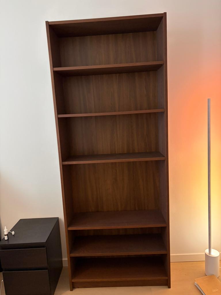 Donkerbruine billy boekenkast 80x28x202, Ophalen, 200 cm of meer, 50 tot 100 cm, Zo goed als nieuw