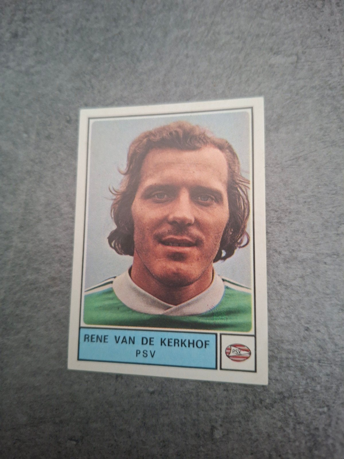 Panini sticker Voetbal 78. Rene van de Kerkhof PSV Eindhoven, Verzenden, Zo goed als nieuw, Sticker