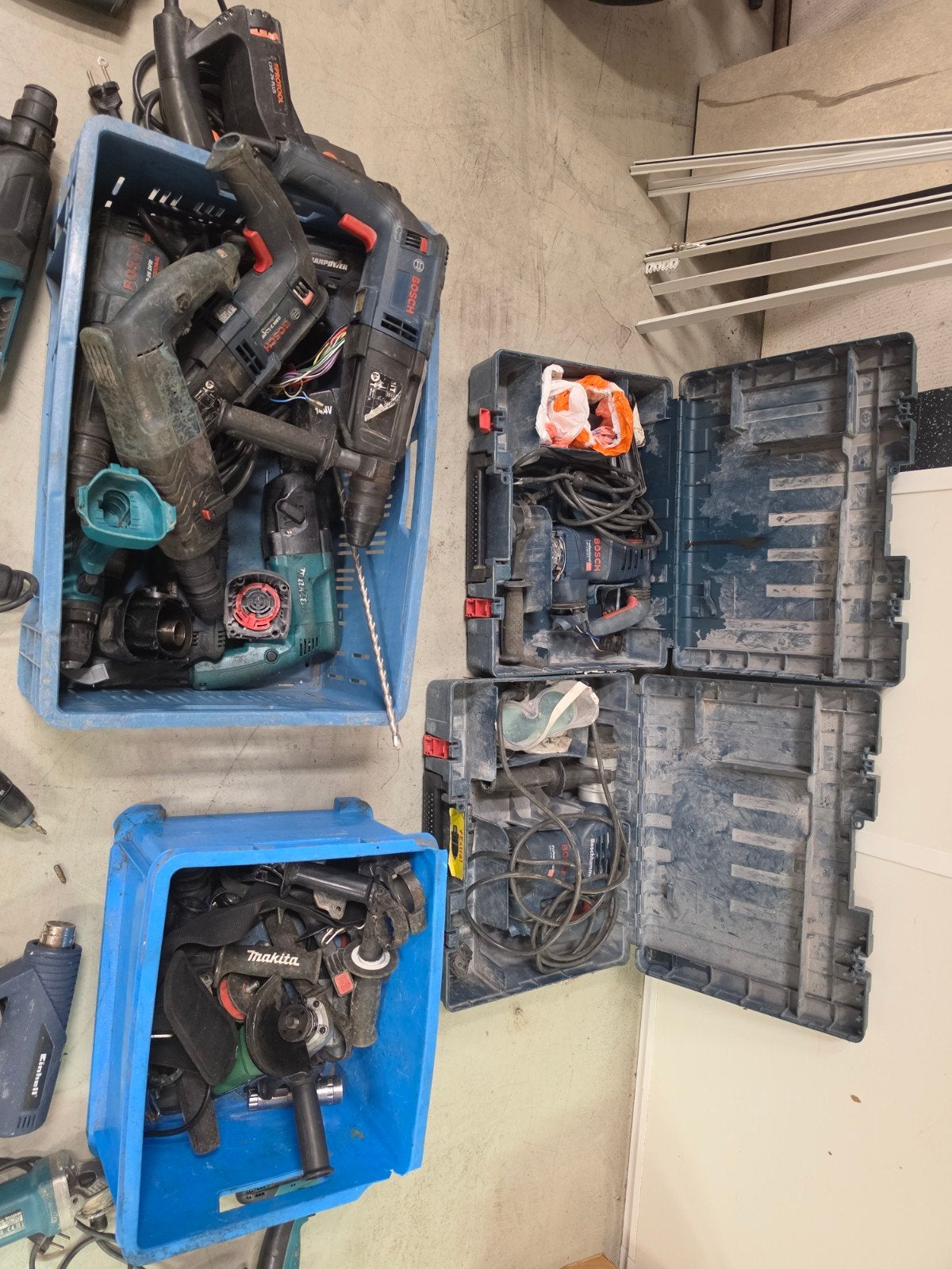 Partij boormachines en elektrisch gereedschap, Klopboormechanisme, Ophalen, Boormachine, Gebruikt