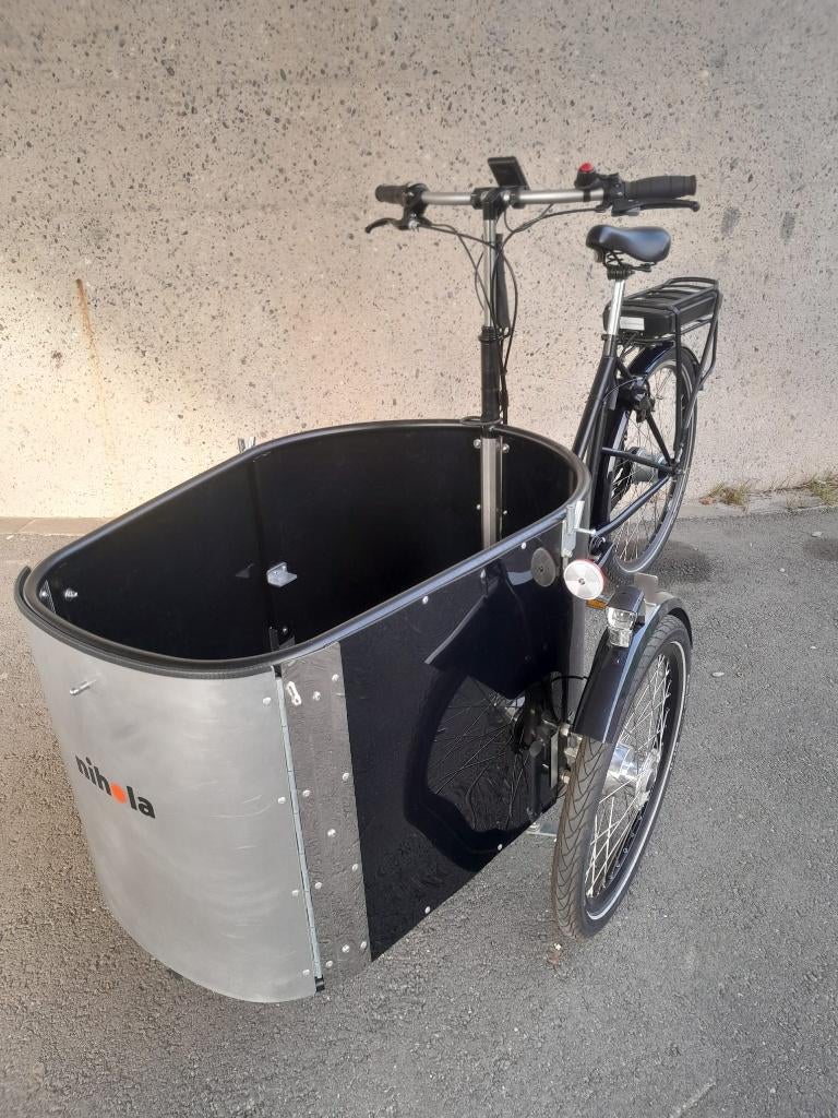 Nihola Dog/Family extra lage instap / 740km / Battery 36V, Huif, Zo goed als nieuw, 2 kinderen, Ophalen