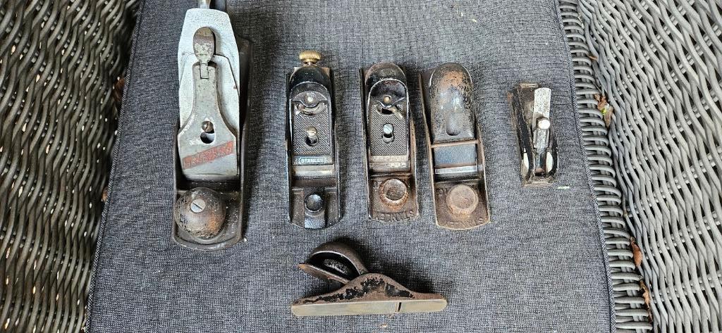 Partij Stanley schaven; no 4, 102, 220,  110 en bullnose, Antiek en Kunst, Antiek | Gereedschap en Instrumenten, Ophalen of Verzenden