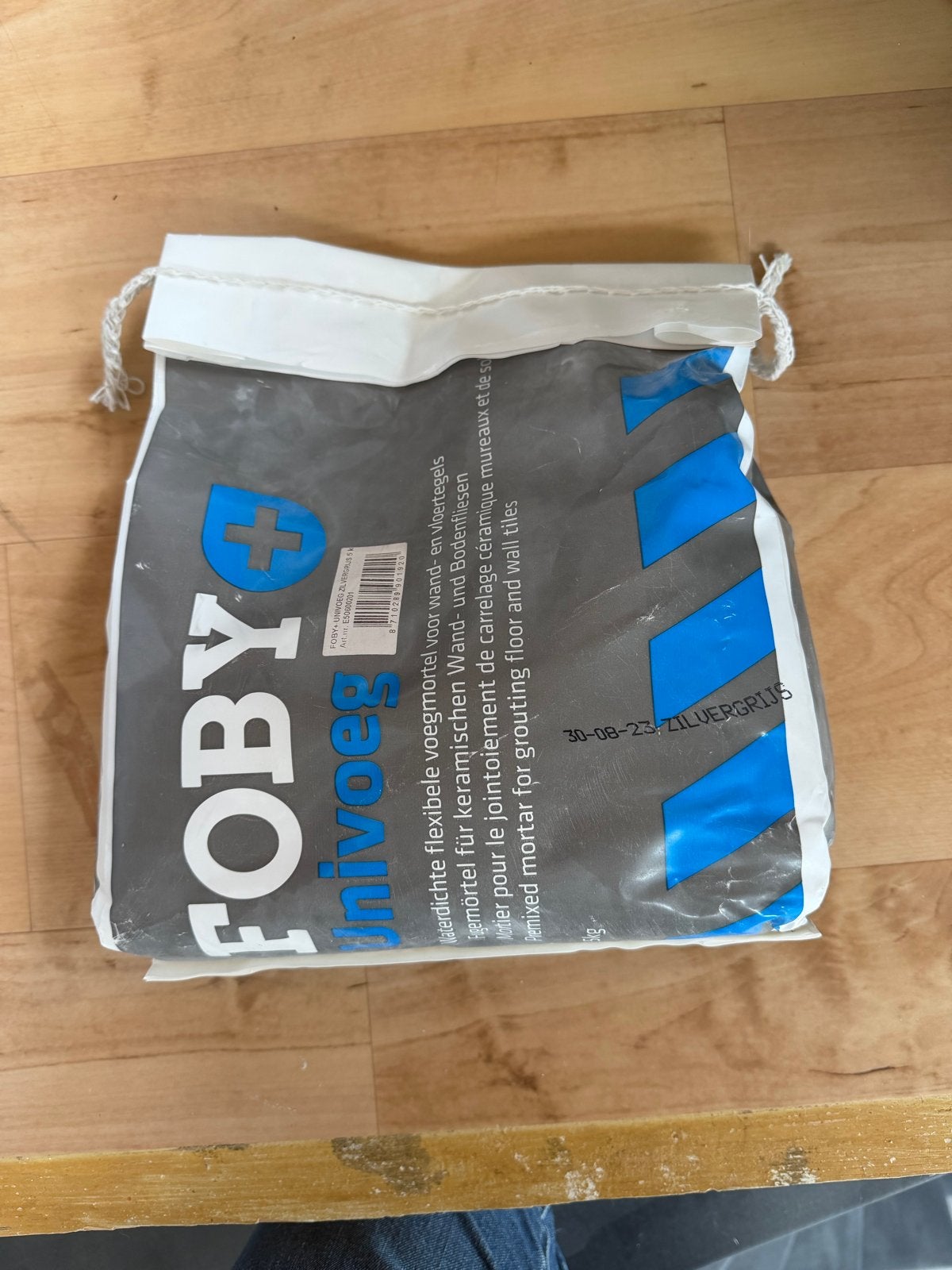 Foby Univoeg Zilvergrijs 5kg - Flexibele Voegmortel, Ophalen of Verzenden, Nieuw, Overige typen