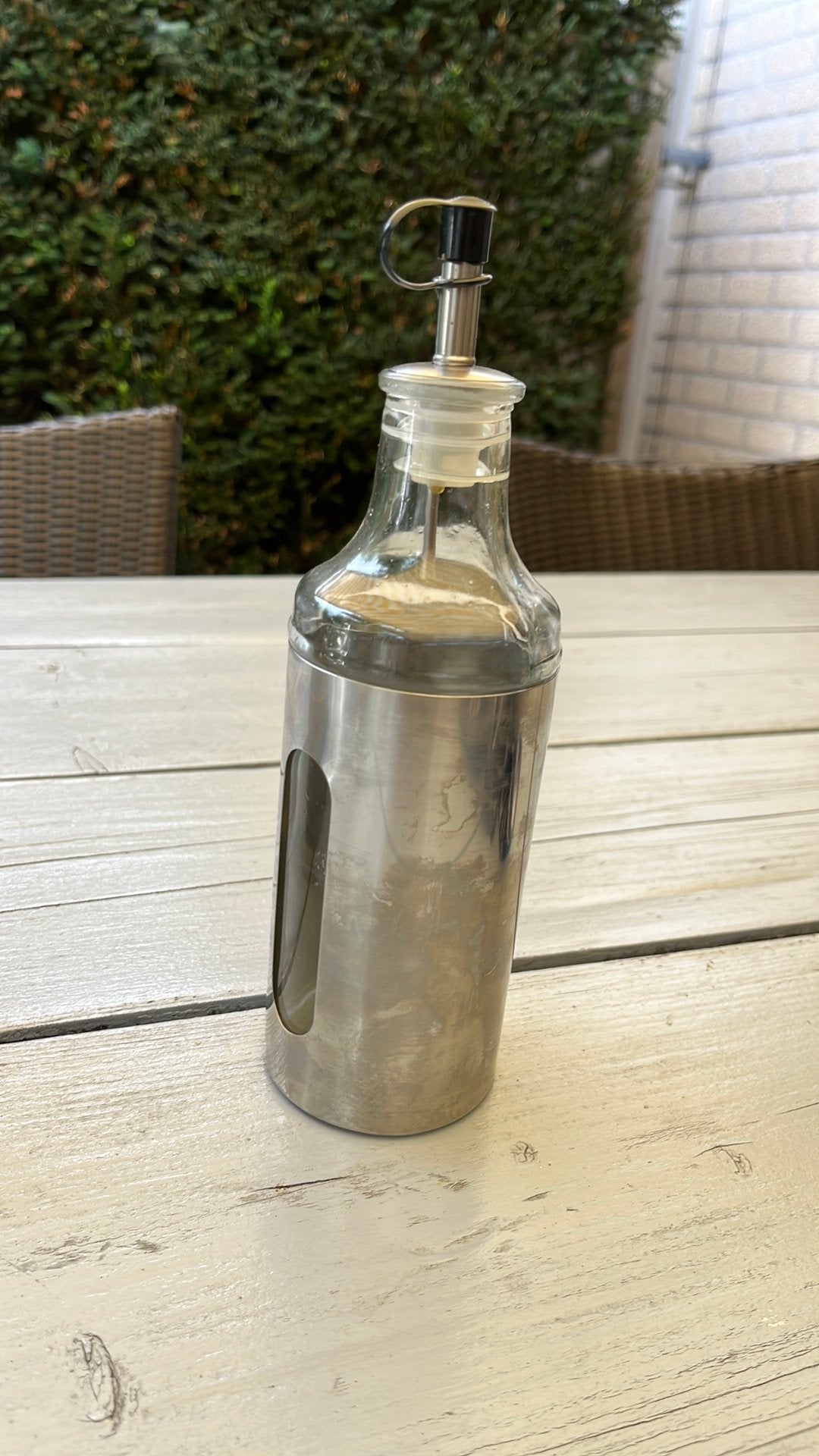 Olijfolie fles, Overige typen, Ophalen of Verzenden, Gebruikt, Glas