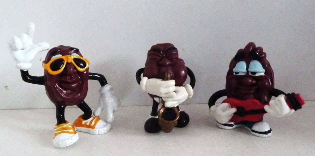 3 figuurtjes reclame California Raisins  1987, Ophalen of Verzenden, Zo goed als nieuw, Overige typen