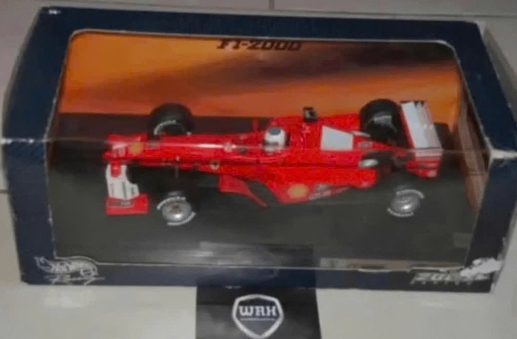 1:18 FERRARI F1 2000 Barrichello Hotwheels zie info WRH, Verzenden, Zo goed als nieuw, Auto, Hot Wheels