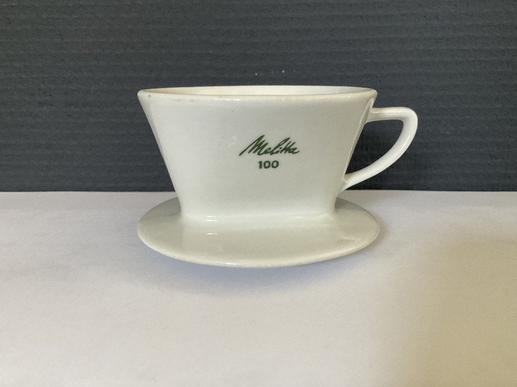 Melitta koffie filterhouder nr. 100, porselein, vintage, Ophalen of Verzenden, Gebruikt, Wit