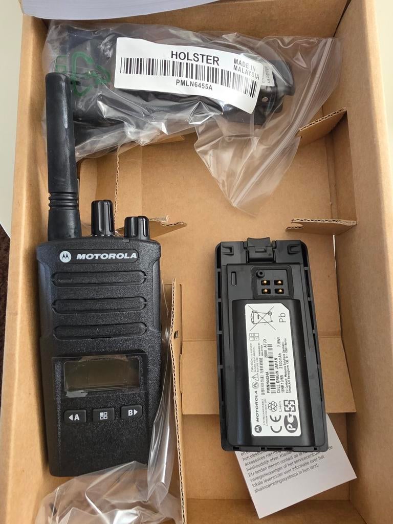 Motorola portofoon met holster en batterij, Ophalen of Verzenden, Gebruikt, Portofoon of Walkie-talkie