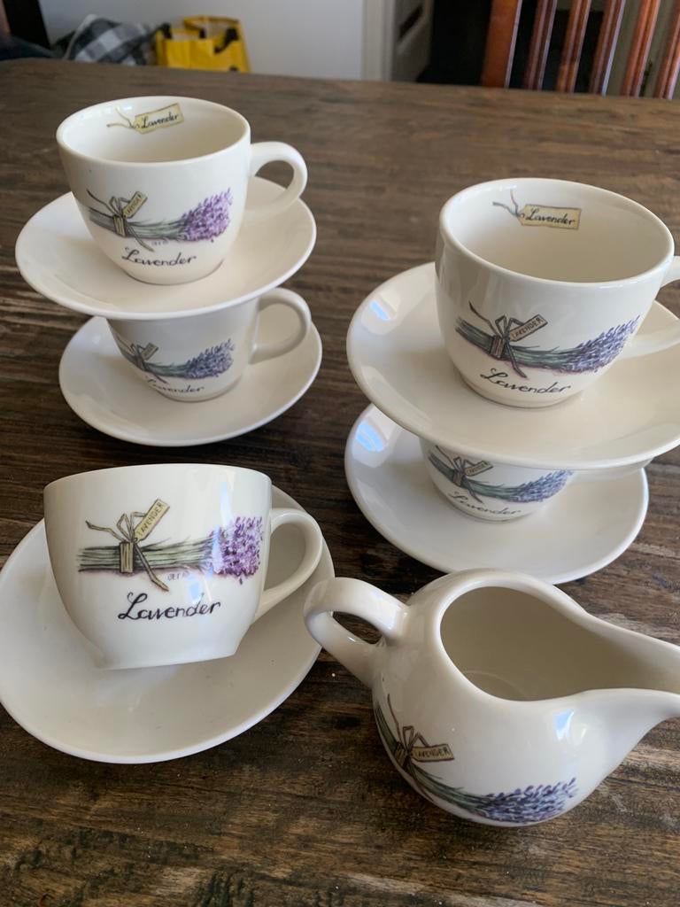 Jet ter Steege- Lavender set, Gebruikt, Ophalen of Verzenden, Overige stijlen, Kop(pen) en/of Schotel(s)