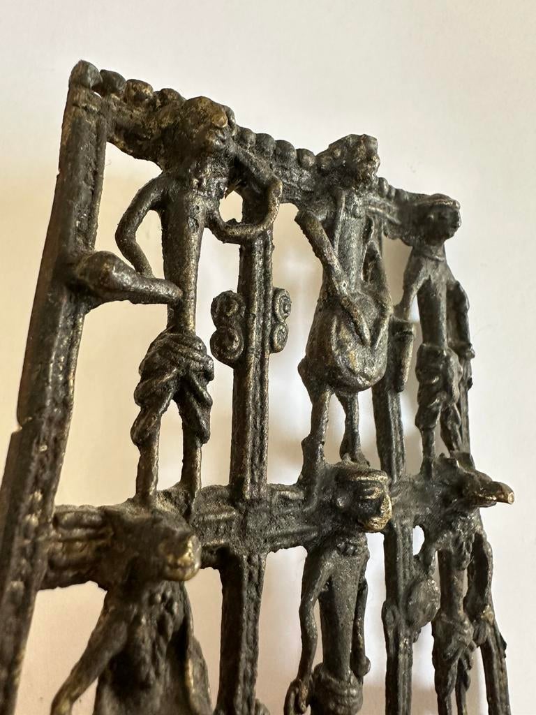 Brons beeld Afrika 6 musicerende figuren. Cire perdu gegoten, Ophalen of Verzenden