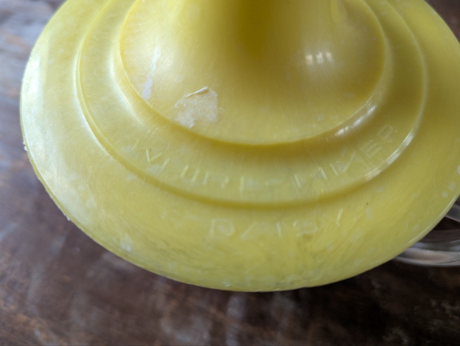 Vintage Daisy Whirley Mixer - Handmixer, Ophalen, Geel, Glas, Overige typen