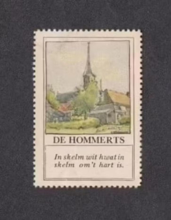 Verzamelplaatje Sluitzegel Hommerts De Hommerts Friesland., Ophalen of Verzenden, Zo goed als nieuw