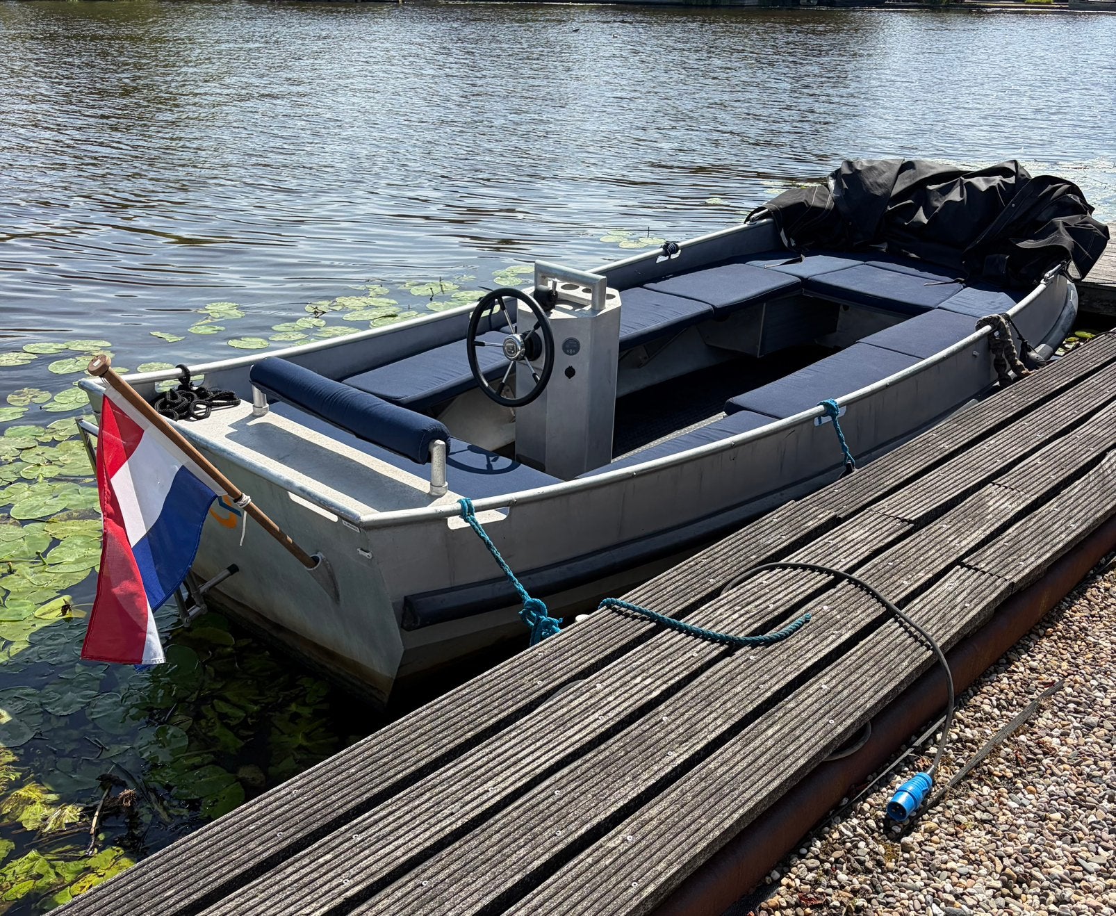 Electrische aluminium sloep - tenderboat Oranjelijn, Ophalen, Binnenboordmotor, Elektrisch, Rondzit