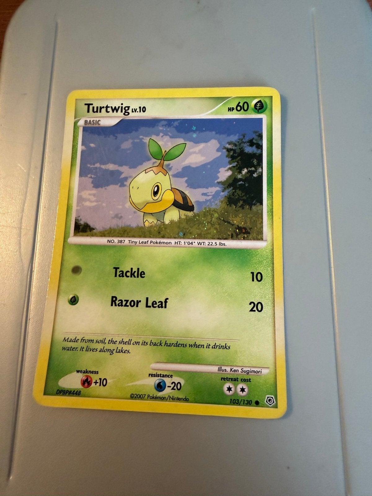 Pokémon Kaart Turtwig LV.10 103/130 Diamond Pearl, Ophalen of Verzenden, Gebruikt, Losse kaart
