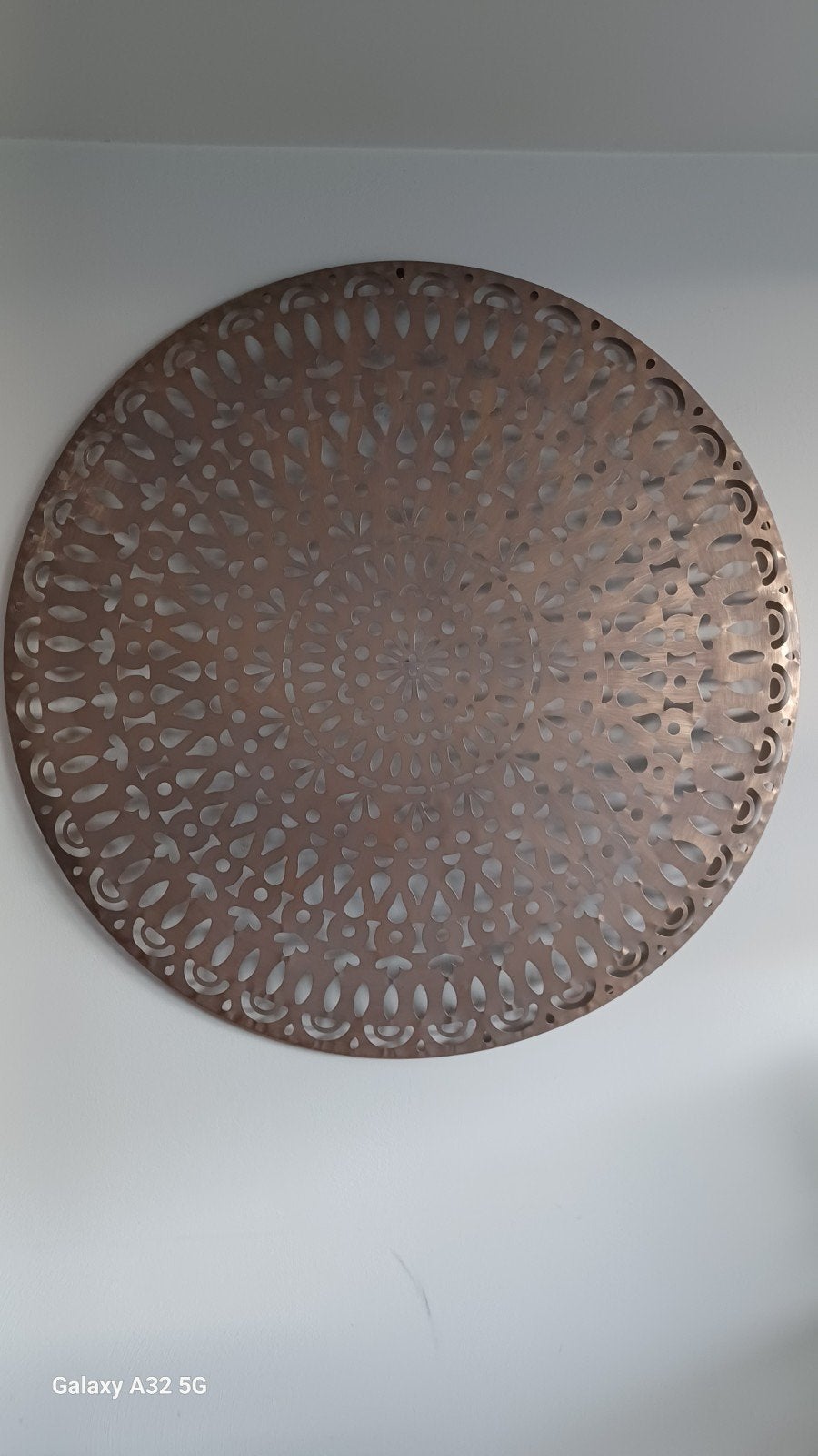 Wanddecoratie mandola, Huis en Inrichting, Woonaccessoires | Dienbladen, Ophalen, Zo goed als nieuw, Rond, Metaal