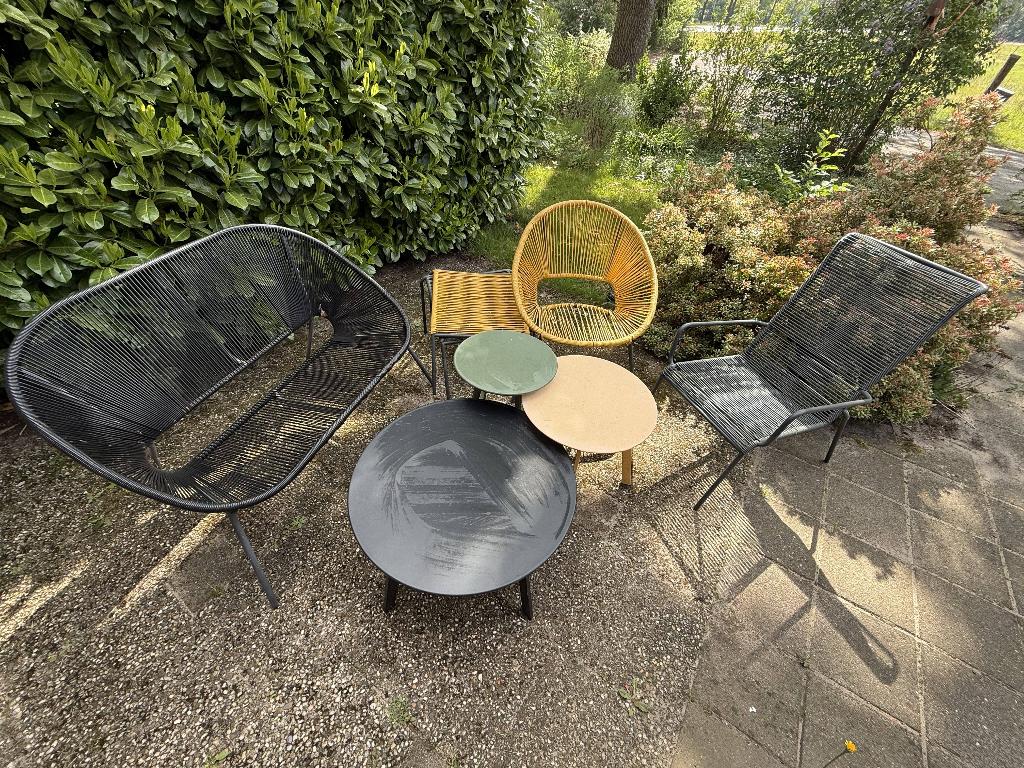 8-delige tuinset, Tuin en Terras, Tuinsets en Loungesets, Ophalen, 4 zitplaatsen, Gebruikt, Bank