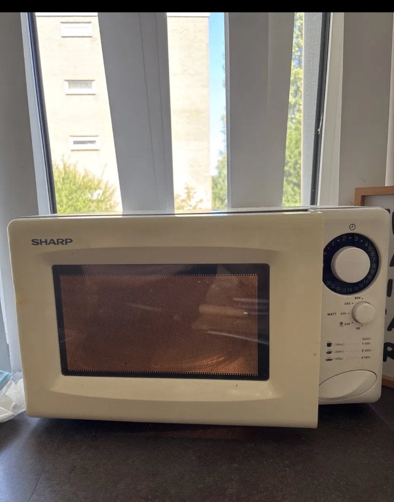 Verhuisverkoop! | Sharp magnetron 800W met ontdooifunctie, Ophalen, Combimagnetron, Gebruikt, Hete lucht