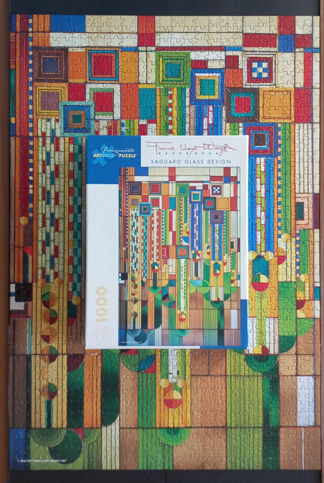 Art piece puzzel, 1000 stukjes. Saguaro Glass Design, Ophalen of Verzenden, 500 t/m 1500 stukjes, Gebruikt, Legpuzzel