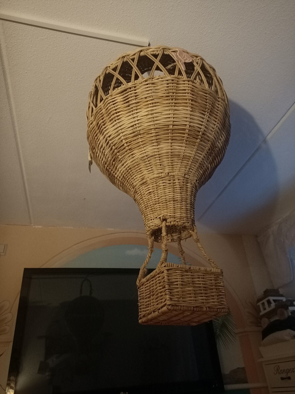 Grote Rieten Luchtballon Lamp van Riviera Maison, Ophalen of Verzenden, Zo goed als nieuw