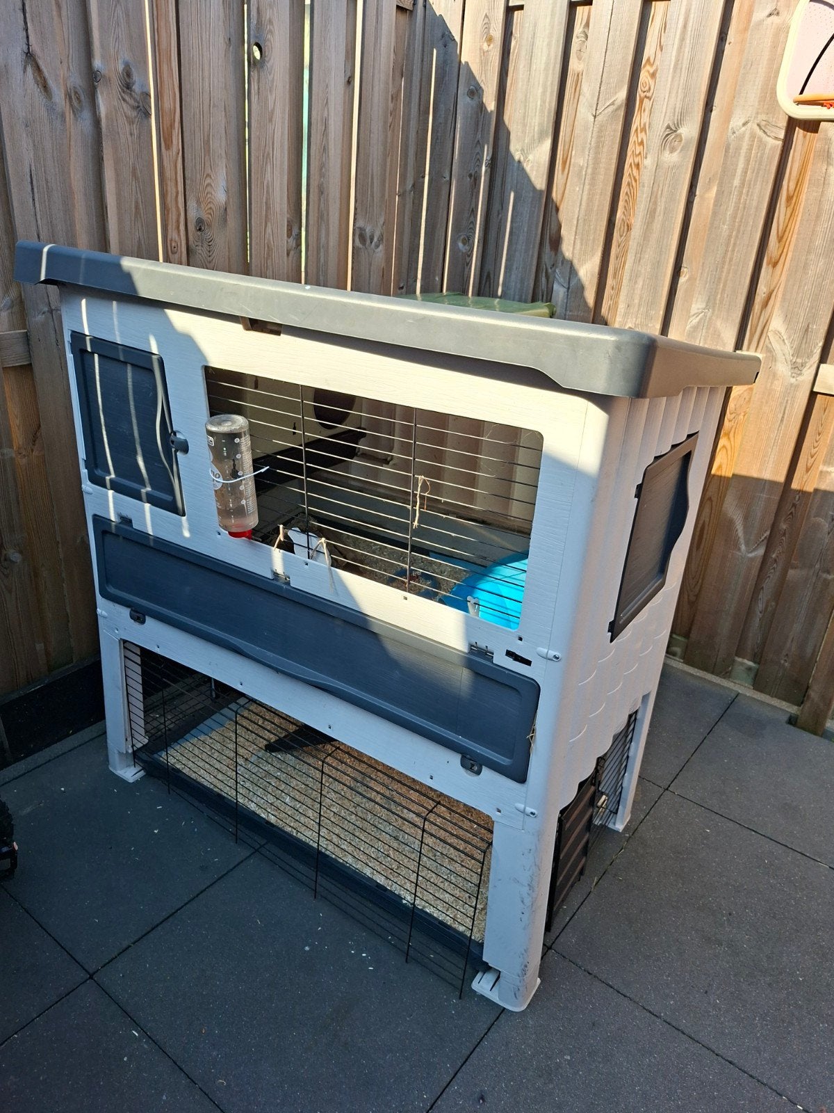 Konijnen kooi, cavia kooi, 2 etages met extra hokje, Kooi, 110 cm of meer, Ophalen of Verzenden, Zo goed als nieuw