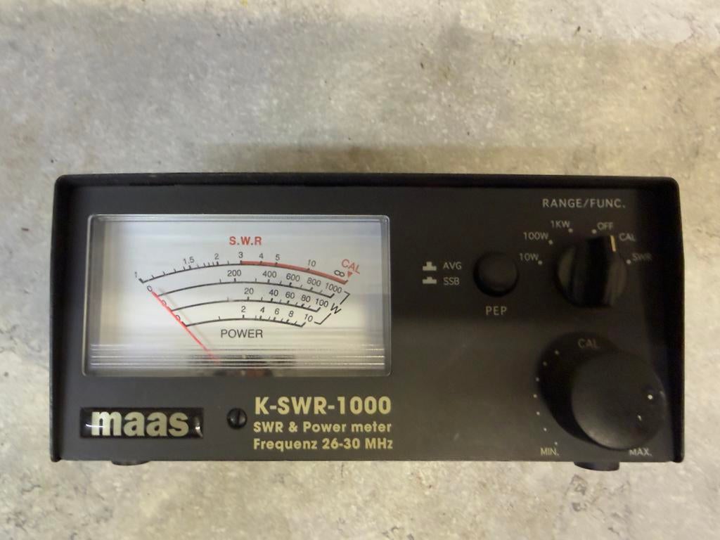 Maas K-SWR-1000 SWR & Power Meter 26-30 MHz, Telecommunicatie, Zenders en Ontvangers, Ophalen of Verzenden, Gebruikt, Zender en Ontvanger
