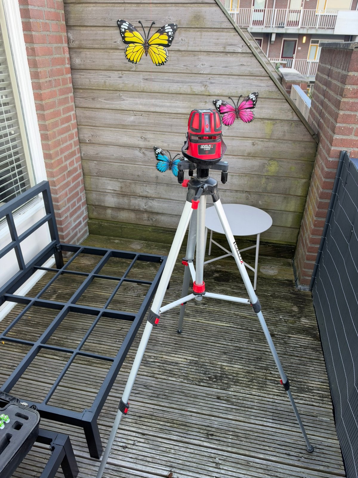 LevelFix CL805R Multilijnlaser Rood + Statief + Koffer, Ophalen of Verzenden, Gebruikt, Overige meters
