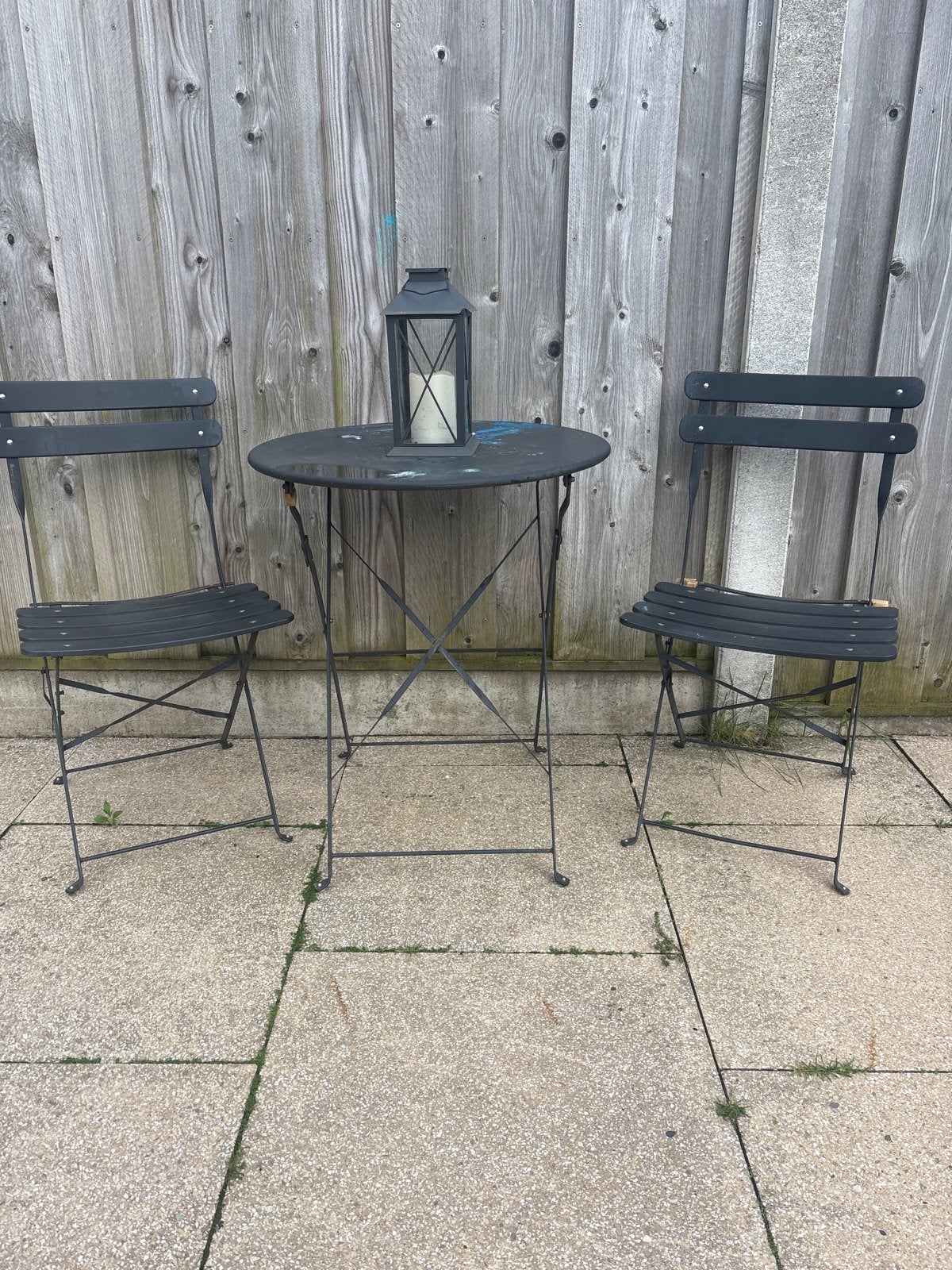 Bistro tuinset: tafel met 2 stoelen, Overige materialen, Gebruikt, Eettafel, Tuinset