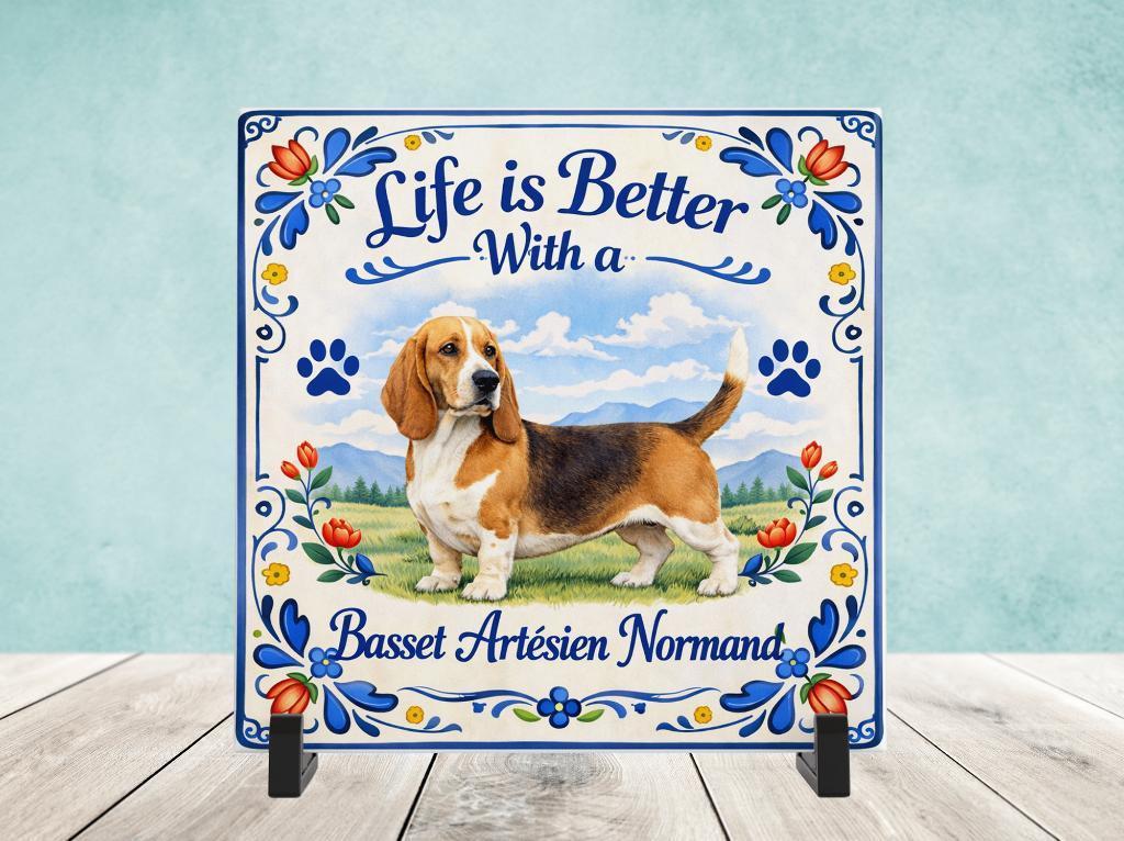 Life is Better With a Basset Artesien Normand - Tegel, Verzenden, Nieuw